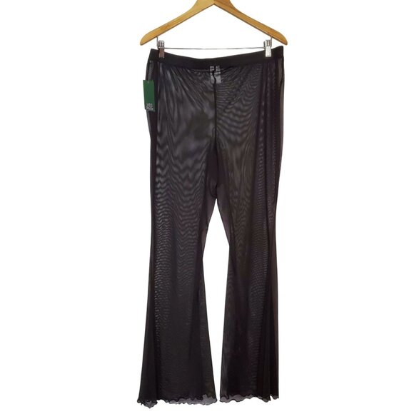Wild Fable Womens Black Sheer Flared Pants X 14/16 Lightweight Mesh With Tags - Picture 4 of 7